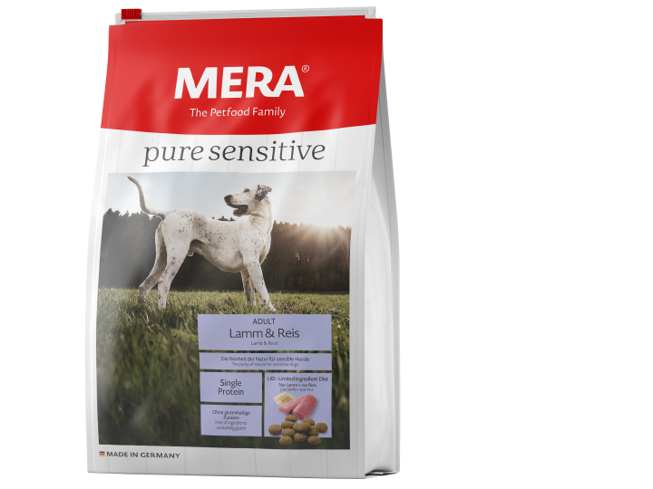 MERA Hunde Trockenfutter Pure Sensitive Adult Lamm+Reis